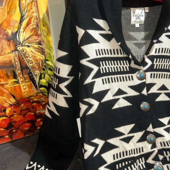NEW Cotton & Rye Outfitters NWT Southwestern Aztec Cardigan Sweater Size XL - Picture 6 of 15